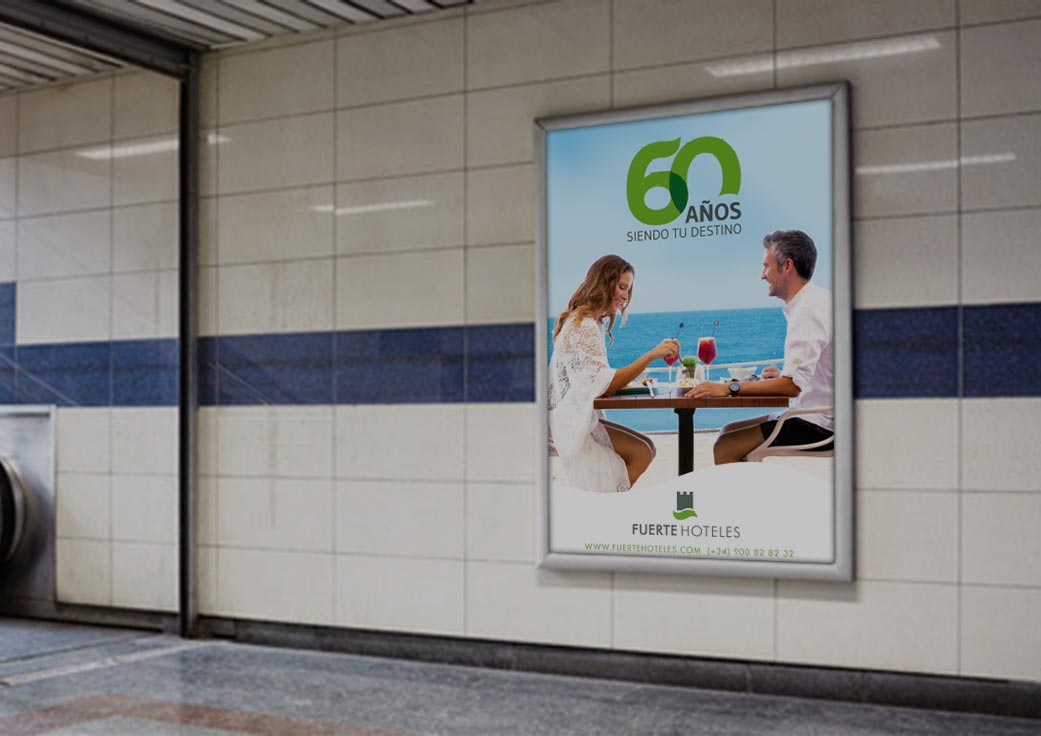 Diseño y contratación de campaña branding en Ave y Metro Madrid by Anpublicidad