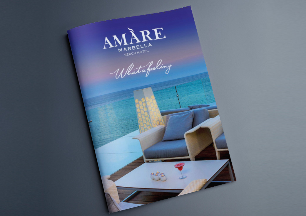 Diseño de directorio de hotel Amare