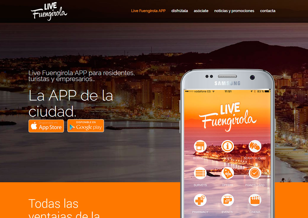 Diseño web Live Fuengirola por An Publicidad - Agencia publicidad Fuengirola