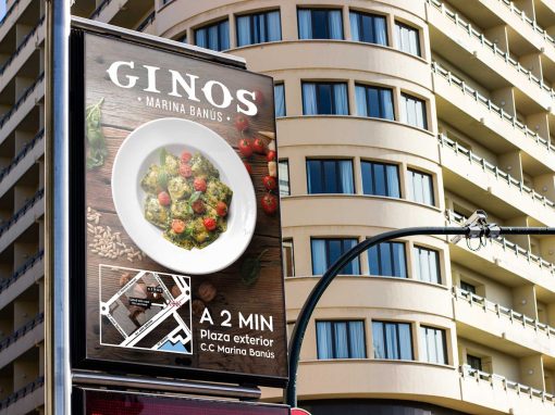 PUBLICIDAD EXTERIOR GINOS