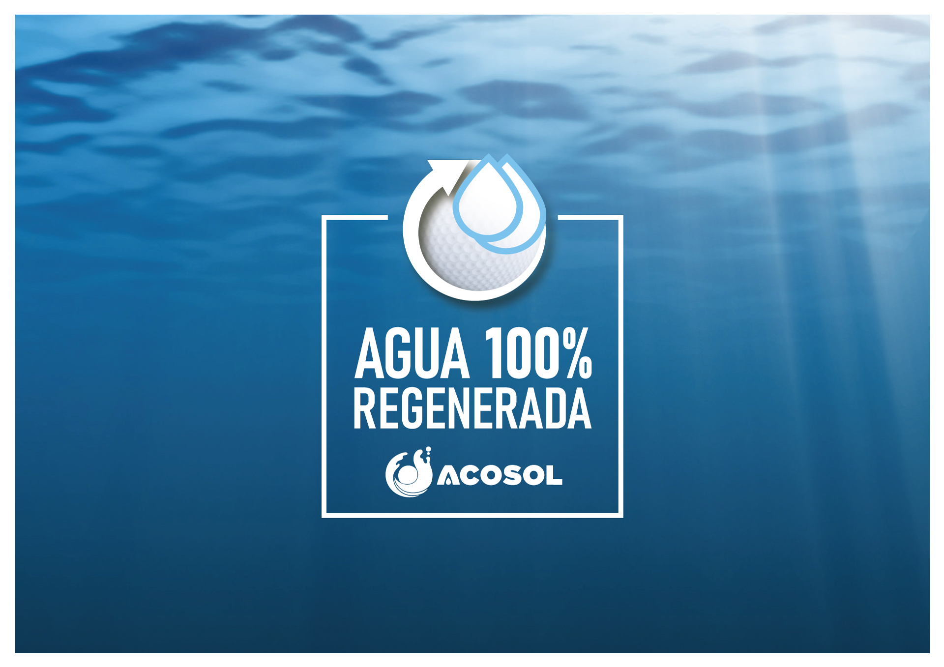 Diseño Imagen Sello Acosol Agua 100% Reciclada