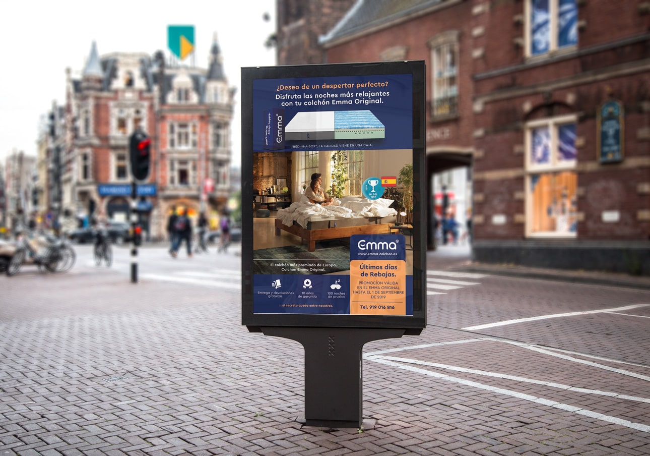 publicidad-exterior-para-colchones-emma-min optimización de campaña facebook e instagram