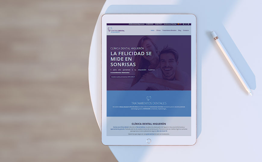 tablet-web-clinicadental ecommerce chupetes personalizados