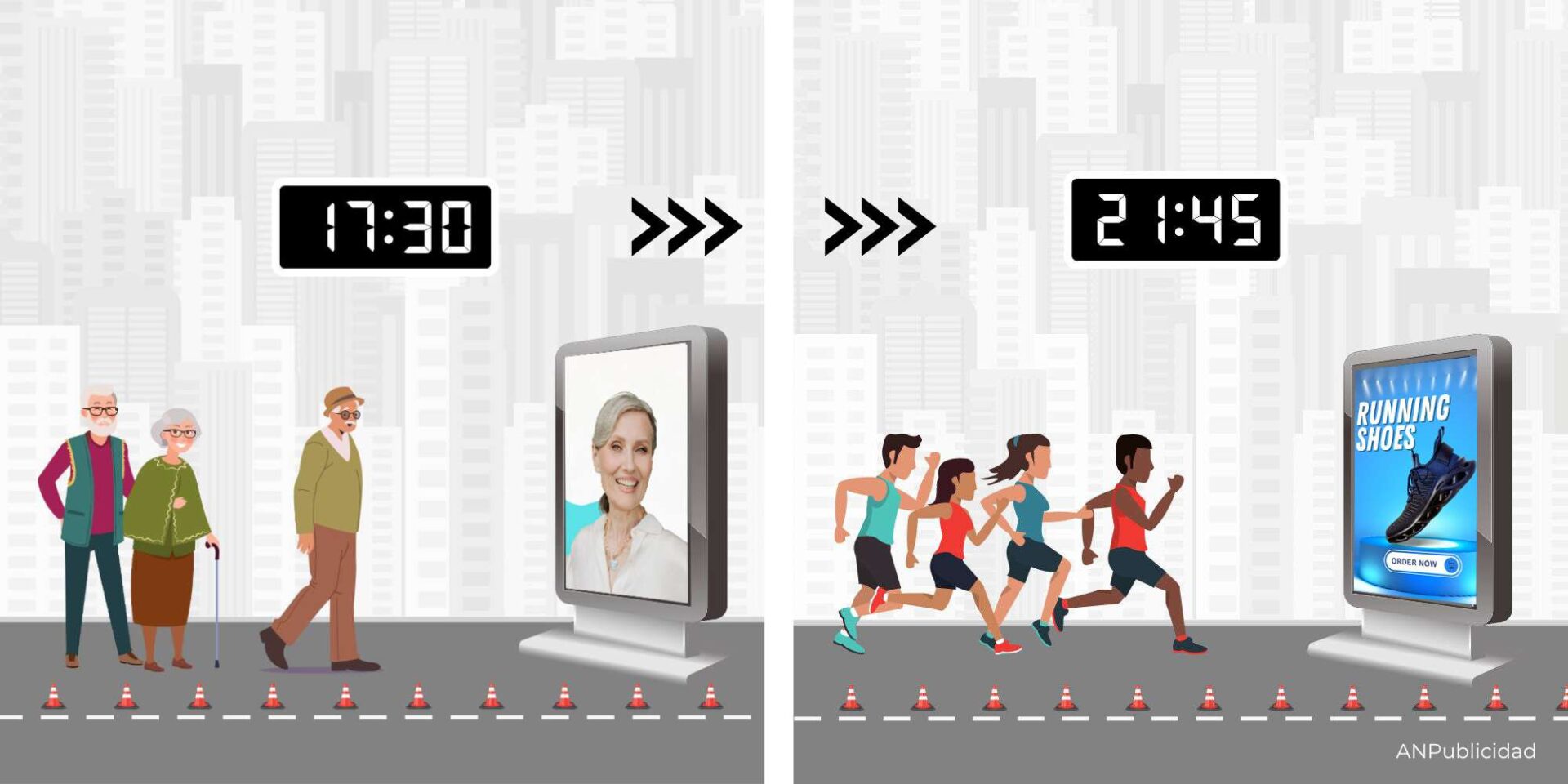 ejemplo de campaña de publicidad programatica runners y publico anciano
