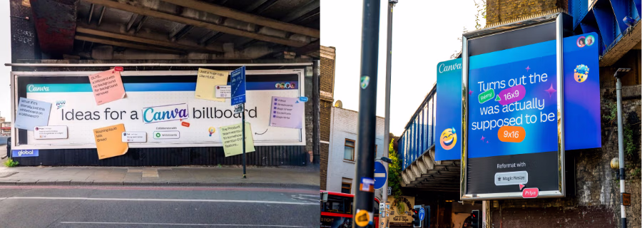 Campaña exterior vallas  Canva