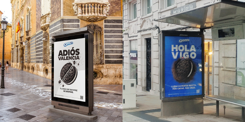 Publicidad exterior campaña Oreo local