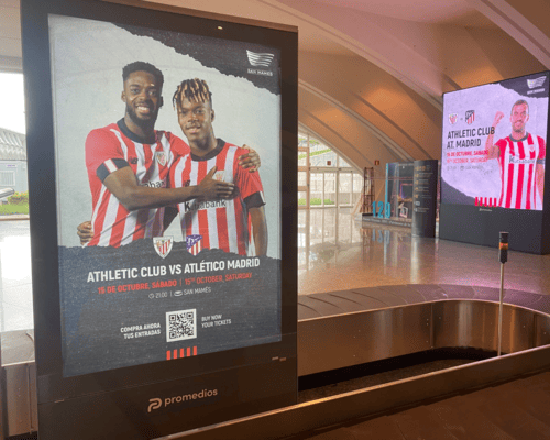 Circuito de mupis rotativos en el aeropuerto de Bilbao