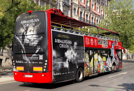 Publicidad en autobuses turísticos de Madrid