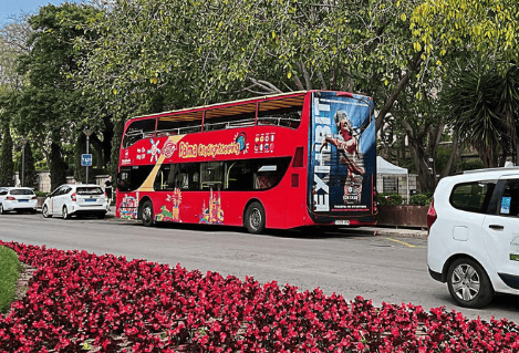 Publicidad en autobuses turísticos de Mallorca
