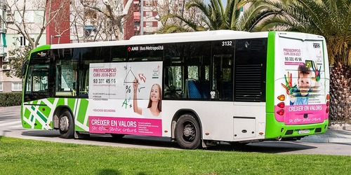Publicidad en Autobús interurbano Barcelona