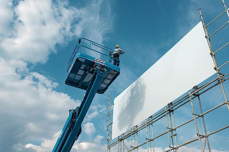 imagen de instalación de vallas publicitarias