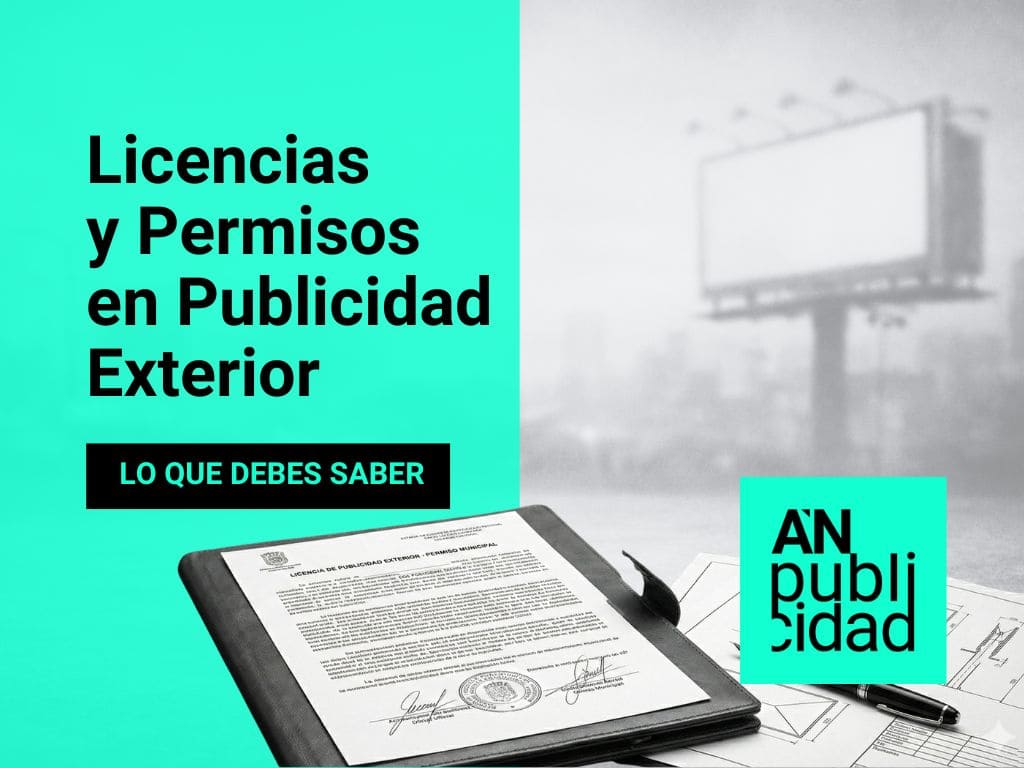 Portada de entrada explicativa de blog sobre licencia y permisos de publicidad exterior