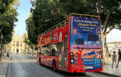 publicidad bus turistico de malaga