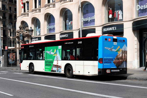 Publicidad en bus Barcelona