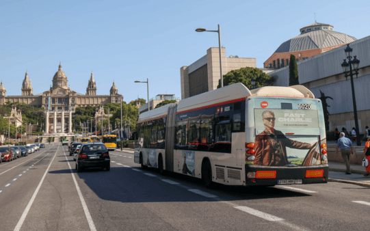Publicidad en buses urbanos en Barcelona