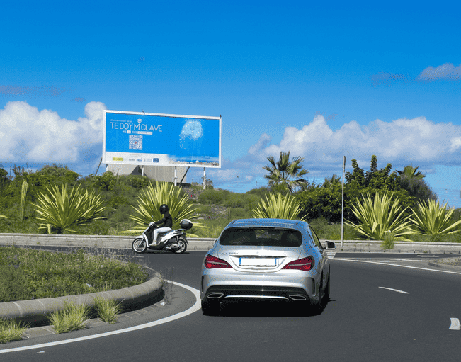 Valla publicitaria en las islas Canarias