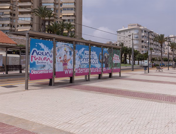 Publicidad en Marquesina Tranvía Alicante
