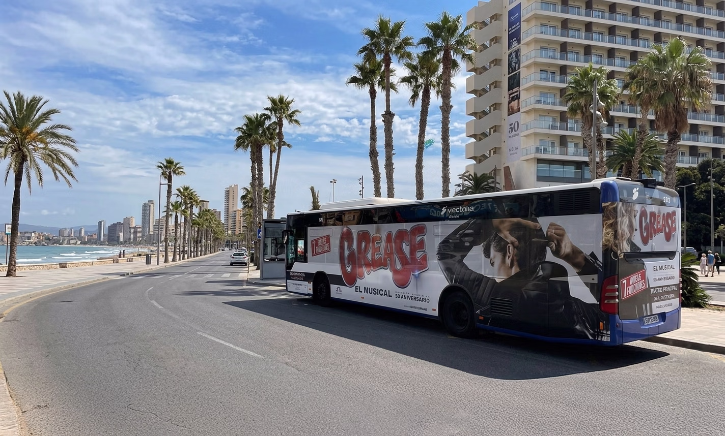Publicidad en autobús urbano MIA Alicante