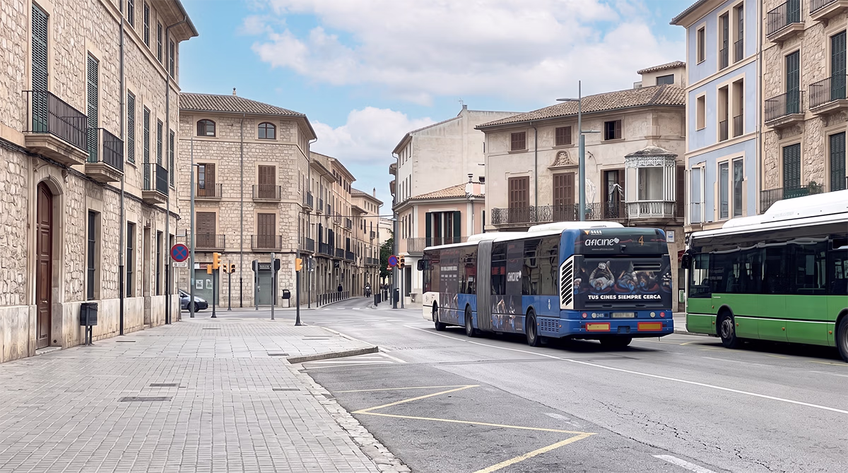 Publicidad en los autobuses de Mallorca